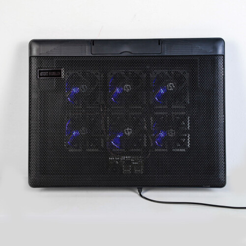 Base de resfriamento para laptop com 6 ventoinhas, altura ajustável, 10-17 polegadas 1