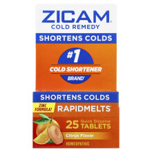 Zicam, Kallremedier, RapidMelts, Citrus, 25 Snabbupplösande Tabletter