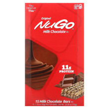 NuGo Nutrition, Bar Originale, Cioccolato Latte, 15 Bar, 1.76 oz (50 g) Ogni