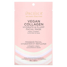 Pacifica, Hydrate & Plump skönhet ansiktsmask, Vegan Kollagen, 1 Skärmskärm, 0,6 fl oz (18 ml)