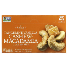 Sahale Snacks, Glazuur Mix, Tangerijn-Vanille Cashew-Macadamia, 9 Paden, 1,5 oz (42,5 g) Elke