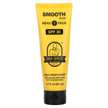 Bee Bald, Smoot Plus Huvud & Ansikte, Daglig Fuktighetsbehandlare, SPF 30, 1.7 fl oz (50 ml)