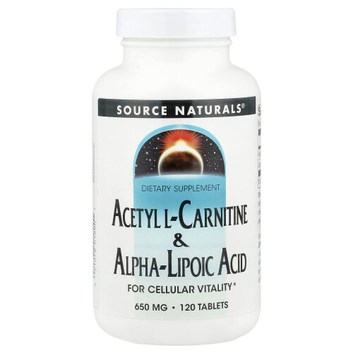 Source Naturals, Ακετυλ Λ-Καρνιτίνη & Αλαφάλα-Λιποϊκό Οξύ, 120 Tablets