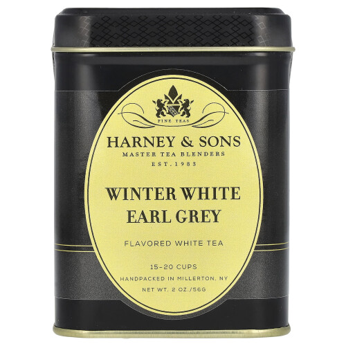 Harney & Sons, Vit Te, Vit Vinter Tidig Grå, 2 oz (56 g)