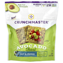 Crunchmaster, Avokadotarjotin, Kruunattu Bakteerikasviperunaruoka, Suola & Pippuri, 3.54 oz (100 g)