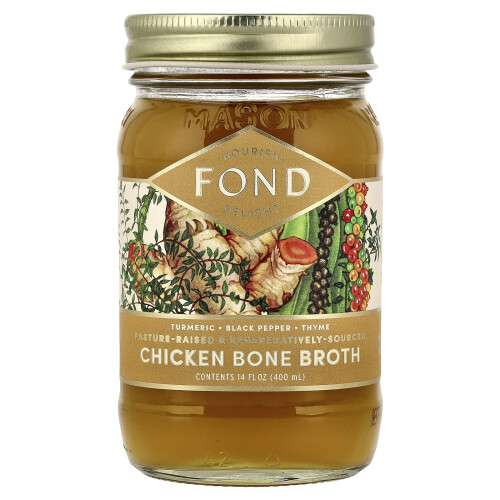 FOND Bone Broth, Χονδρικό Κύμινο, Τυρκόμη & Μαύρο Πιπέρι, 14 fl oz (400 ml)