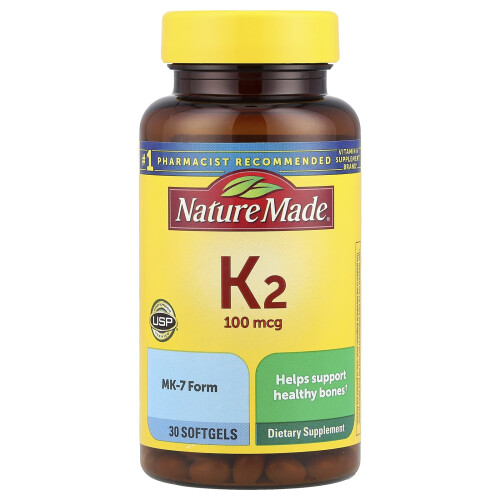 Nature Made Nature Made, Vitamiini K2, 100 mcg, 30 Pehmolevyä