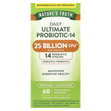 Nature's Truth, Probiotico Ultimo-14, 25 Miliardi, 60 Comprimati Vegetariani