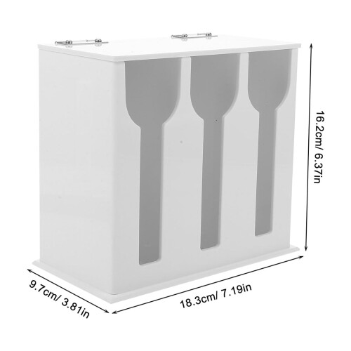 1Pcs Spoon Storage Dispenser in White Acrylic for Kitchen Accessories 1