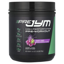 JYM Supplement Science, Pre JYM, Hoog Prestatief Pre-Workout, Graanfruit, 1,65 lbs (750 g)