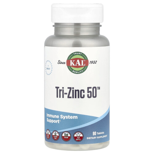 KAL, Tri-Zinc 50, 90 Tablets