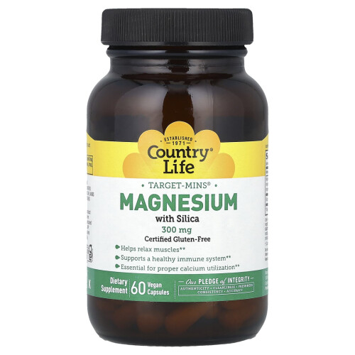 Country Life, Target-Mins con Silica, 60 Capsule Vegane