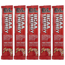 EVLution Nutrition, BCAA Energy, Fruit Punch, 5 Pacotes, 0,3 oz (9,9 g) Cada