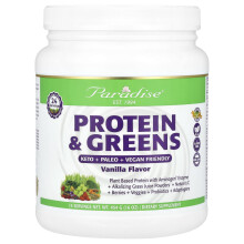 Paradise Herbs, Protein & Greens, Vanille, 16 oz (454 g)