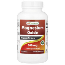 Best Naturals, Ossido di Magnesio, 500 mg, 180 Comprimati