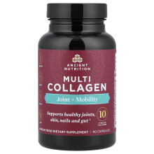 Ancient Nutrition, Wielowarstwowe Kolagen, Stawy + Ruchomość, 90 Kapsułek