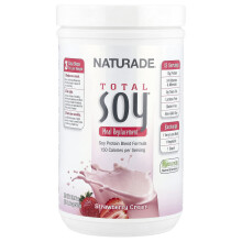 Naturade, Total Soy, Sustituto de Comida, Crema de Fresa, 1 lb 1.88 oz (507 g)