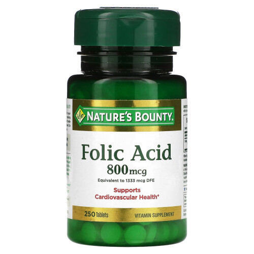 Nature's Bounty, Φολικό Ασβέστιο, 800 mcg, 250 Tablets