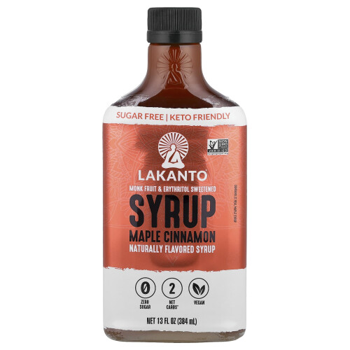 Lakanto, Cinnamon Maple Flavored Syrup, 13 oz (384 ml)