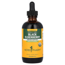 Herb Pharm, Uva Nera di Sambuco, Senza Alcol, 4 fl oz (120 ml)