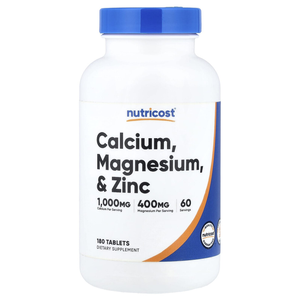 Nutricost , Calcium, Magnesium, & Zinc, 180 Tablets