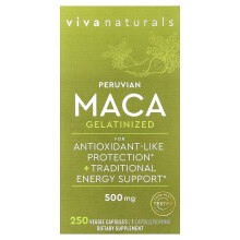 Viva Naturals, Peruviaanse Maca, Geleerd, 500 mg, 250 Veggane Capsules