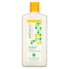 Andalou Naturals, Pesuaine, Brilliant Shine, Voimasta ja Elämäntyylistä, Aurinkokukka & Sitruuna, 11,5 fl oz (340 ml)