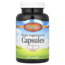 Carlson, leere vegetarische #1-Kapseln, 200 Kapseln
