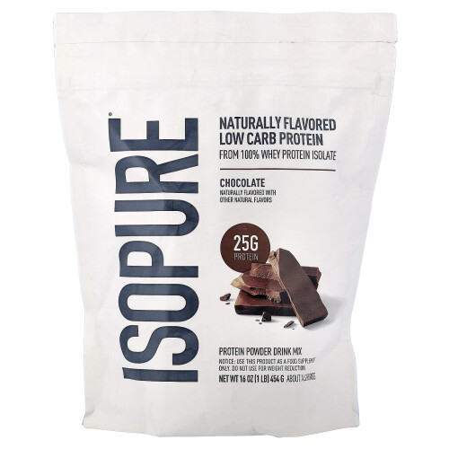 Isopure, Low Carb Eiwit, Donkere Chocolade, 1 lb (454 g)