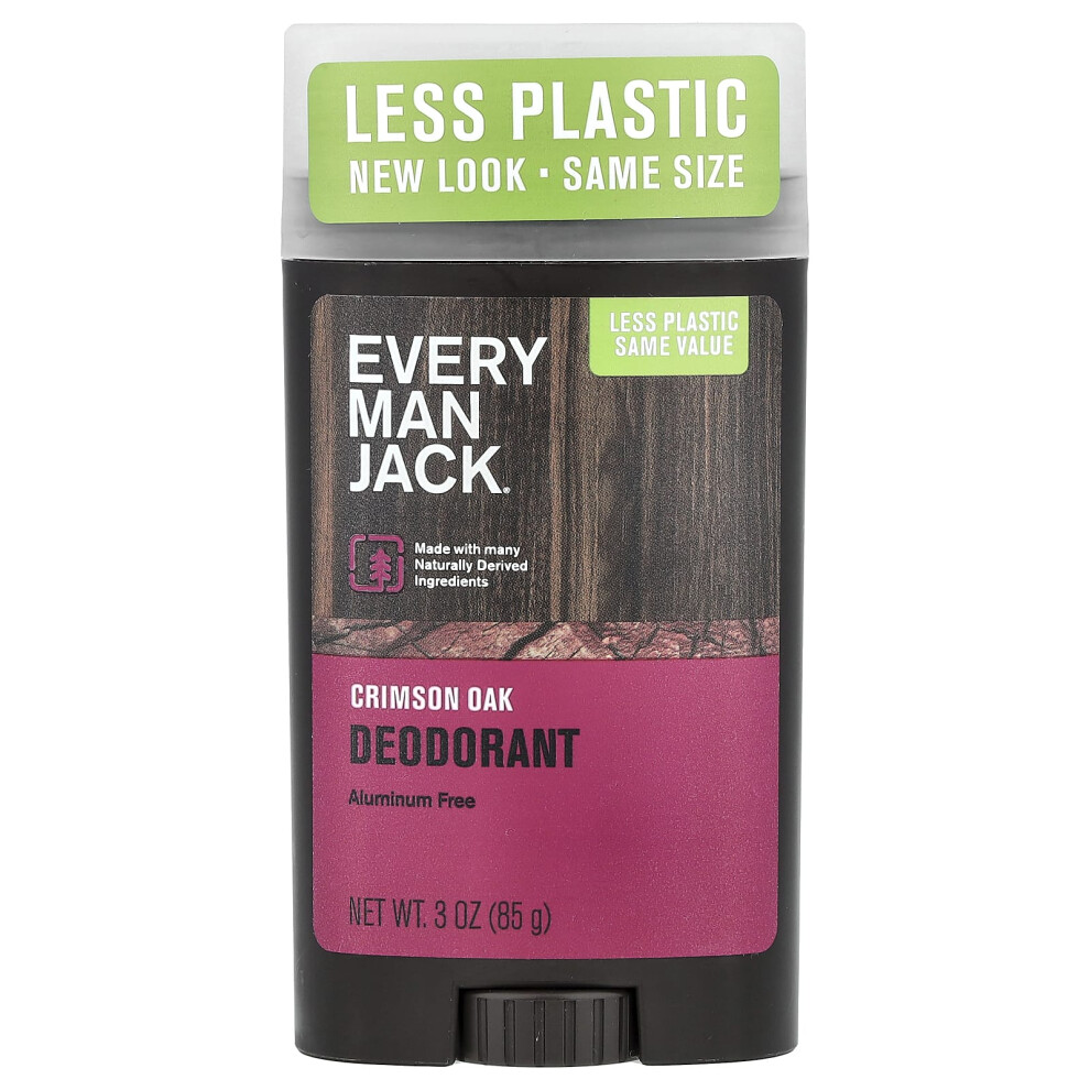Every Man Jack , Deodorant, Aluminum Free, Crimson Oak, 3 Oz (85 G)