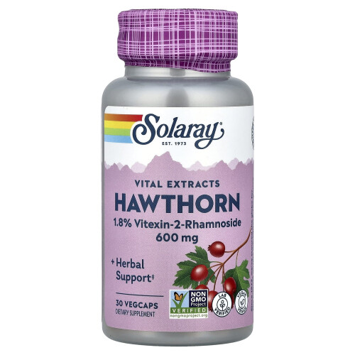 Solaray, Vital Extracts Hartboon, 600 mg, 30 VegCaps