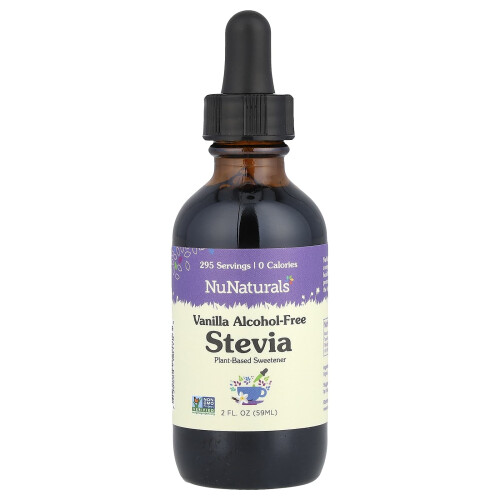 NuNaturals, Στεβία, Αλκοόλ-Μη Ελεύθερη, Βανίλια, 2 fl oz (59 ml)