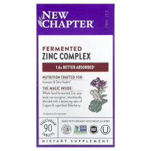 New Chapter, Gefermenteerd Zink Complex, 90 Vegetarische Tabletten