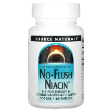 Source Naturals, No-Flush Niacin, 500 mg, 60 Tablets