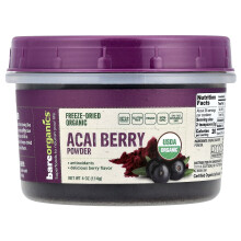 BareOrganics, Gefriertrocknetes Rohes Organisches Acai-Berry-Pulver, 4 oz (114 g)