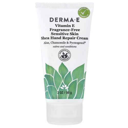 DERMA E, Κρέμα Αναπλήρωσης Σώματος με Shea, Ασθενής Πιάτη, Αroma-Free, 2 oz (56 g)