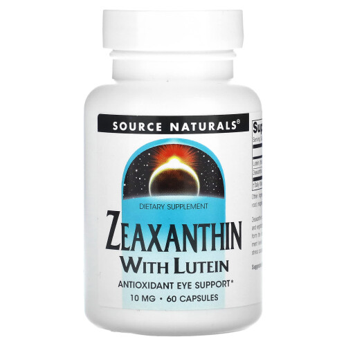 Source Naturals, Zeaxanthin With Lutein, 10 mg, 60 Φιάλες