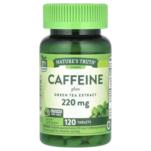 Nature's Truth, ΚOFFΕΪΝΟ + Πράσινο Τσάι Εξόχου, 220 mg, 120 Τάμπλες