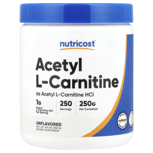 Nutricost, Ακετυλο L-Καρνιτίνη, Ασαφής, 8.9 oz (250 g)