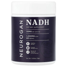 Neurogan Health, NADH, 20 mg, 60 Tabletek, 0,63 oz (18 g)