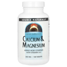 Source Naturals, Calcio e Magnesio, 100 Comprimati