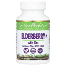 Paradise Herbs, Elderberry+ met Zink, 60 Vegetarische Capsules