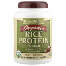 NutriBiotic, Organisk Risprotein Powder, Chocolate, 1 lb 6,93 oz (650 g)