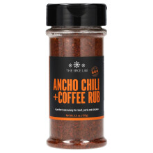 The Spice Lab, Ancho Chili + Koffie Rub, 5,5 oz (155 g)