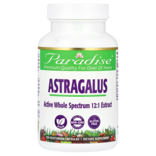 Paradise Herbs, Αστραγαλός, 120 Βεγεταριακά Φύλλα (250 mg ανά Φύλλο)