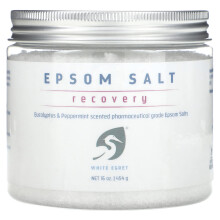 White Egret Personal Care, Sól Epsom, Odzyskiwanie, Eukaliptus & Piołun, 16 oz (454 g)