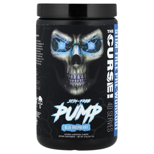 The Curse! Stim-free Pump, Blue Raspberry - 572 Grams