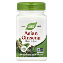 Nature's Way, Ázijský ginseng, 100 Veganských kapsulí (560 mg na kapsulu)