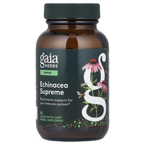 Gaia Herbs, Echinacea Supreme, 60 Kapky