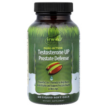 Irwin Naturals, Testosteron UP Prostata-Verteidigung, Dual-Aktion, 60 Flüssige Weich-Gels